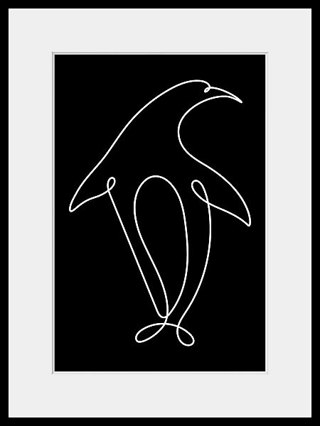 queence Bild »Lilu«, Pinguine-Kunst-Schwarz-Weiß, (1 St.), HD Premium Poste günstig online kaufen