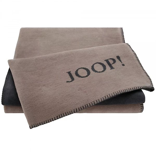 JOOP! Wohndecke Uni-Doubleface - Größe: 150x200 cm - Farbe: Taupe-Anthrazit günstig online kaufen