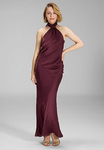 SWING Abendkleid - Abendkleid aus nachhaltigem Satin mit Stehkragen Figurbe günstig online kaufen