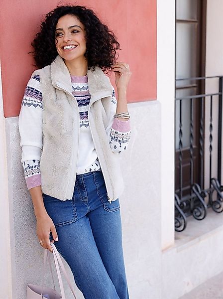 Witt Jerseyweste Fellimitat-Weste günstig online kaufen