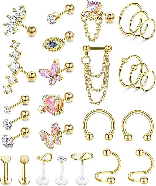 LuxusKollektion Schmuckset 27 Stück 16G Chirurgenstahl günstig online kaufen