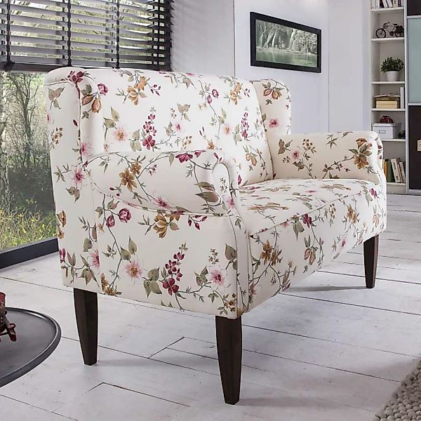 2 Sitzer Sofa Esszimmer mit Blumenmuster Landhaus günstig online kaufen
