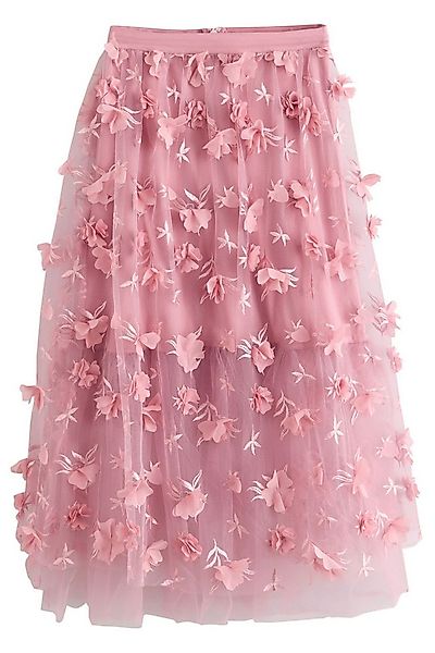 Next Tüllrock Mesh-Rock mit 3D-Blumen (1-tlg) günstig online kaufen