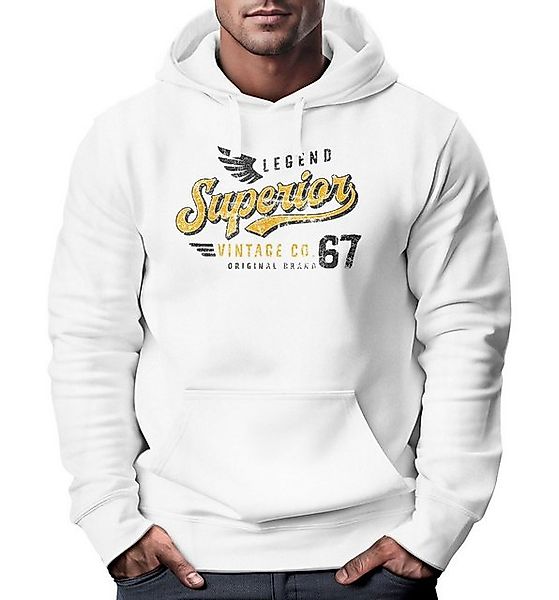 Neverless Hoodie Hoodie Herren Vintage Retro Motiv Schriftzug Superior Lege günstig online kaufen
