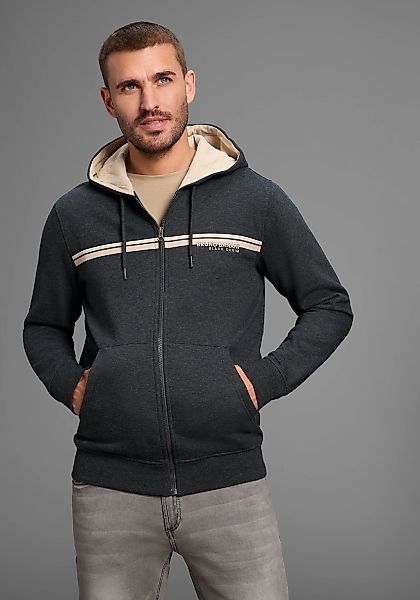Bruno Banani Sweatjacke, moderner Brustprint günstig online kaufen