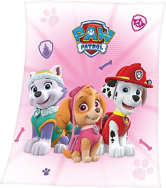 Kinderdecke Kinderdecke "Paw Patrol", Herding, Microfaser günstig online kaufen