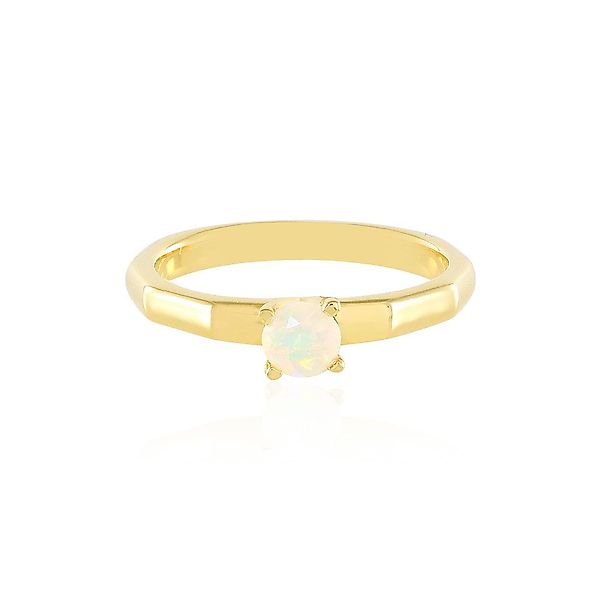 Cavill Silberring Äthiopischer Welo-Opal Goldplattierter Silberring, günstig online kaufen
