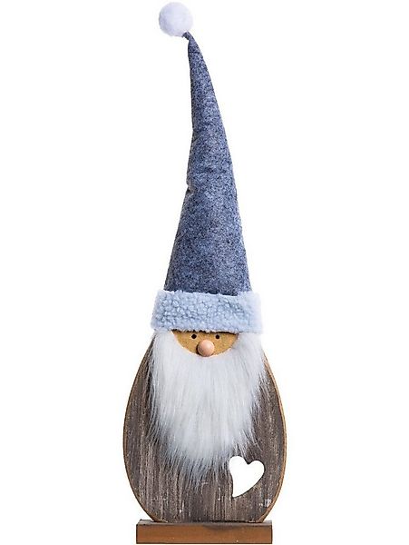 Trend Line Weihnachtsfigur TrendLine Dekofigur Nikolaus 46 x 17 cm grau-wei günstig online kaufen