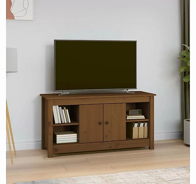 vidaXL TV-Schrank TV-Schrank Honigbraun 103x36,5x52 cm Massivholz Kiefer (1 günstig online kaufen