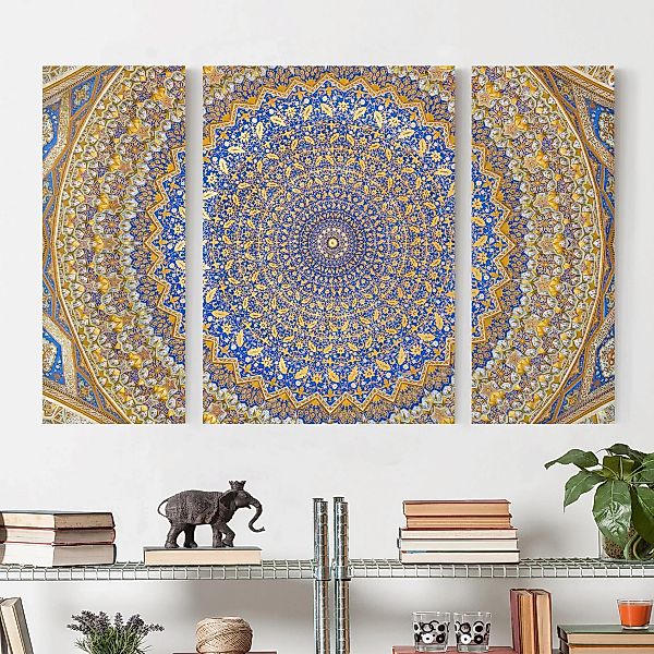 3-teiliges Leinwandbild Muster - Querformat Dome of the Mosque günstig online kaufen