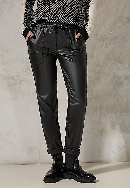 CECIL Lederimitathose Elastikbund mit Tunnelzug günstig online kaufen