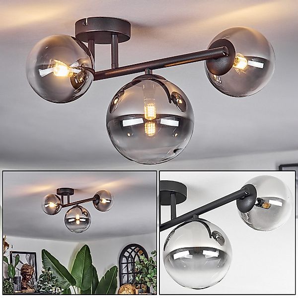 hofstein Deckenleuchte 3-flammige Deckenlampe aus Metall/Glas günstig online kaufen