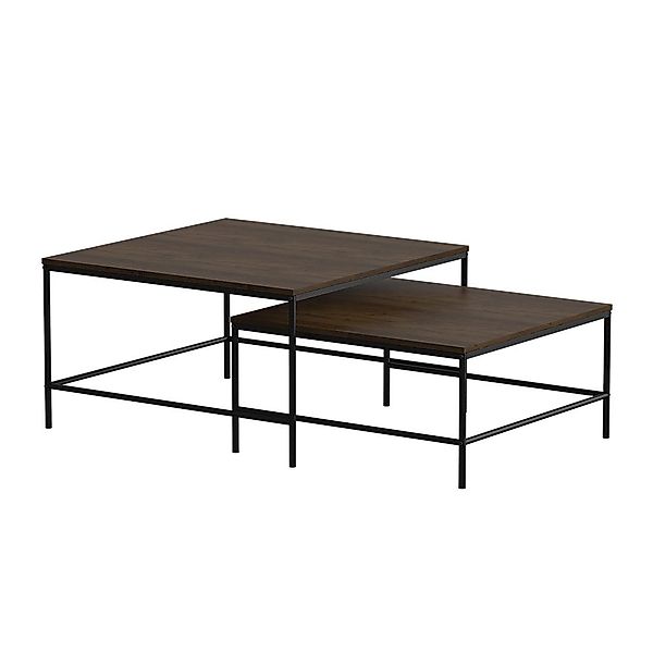 Vicco Couchtisch Ramio, Eiche rustikal/Schwarz, 80 günstig online kaufen