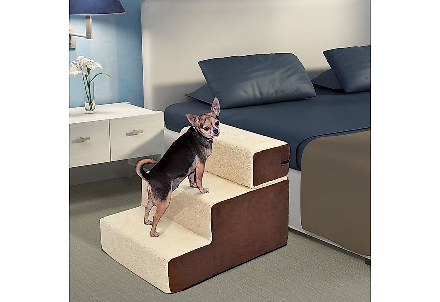 PawHut Haustiertreppe 3 Stufen Hundetreppe Katzentreppe (Haustierleiter, 1- günstig online kaufen
