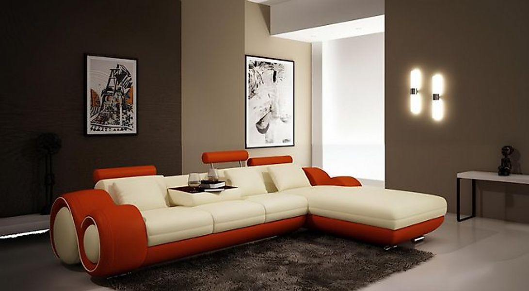 JVmoebel Ecksofa Patentiertes Design Ecksofa Sofa Couch Polster Leder Ecke günstig online kaufen