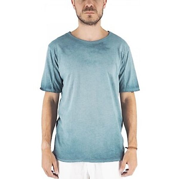 Never Enough  T-Shirts & Poloshirts Blaues Steel-Kurzarm-T-Shirt günstig online kaufen
