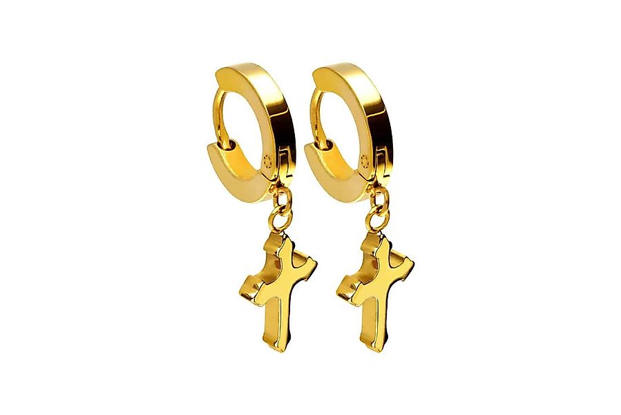 FILANGO Piercing-Set Chirurgenstahl Creolen BEWEGLICHES KREUZ günstig online kaufen