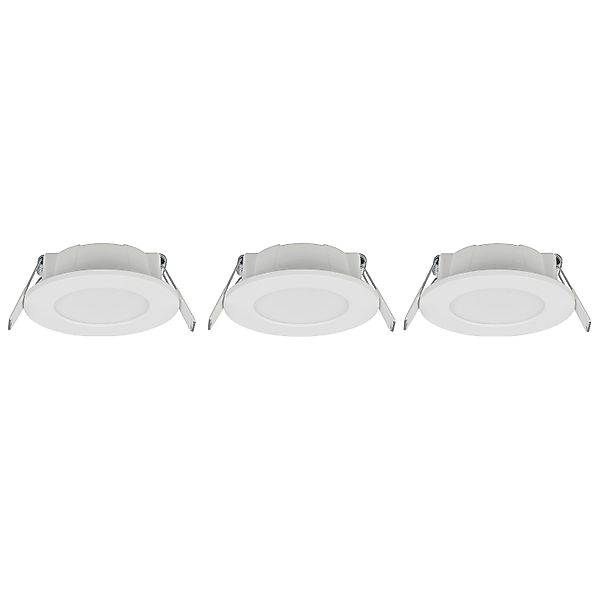 Trio LED-Einbauleuchten Himal Weiß Ø 8,5 cm 3er-Set günstig online kaufen