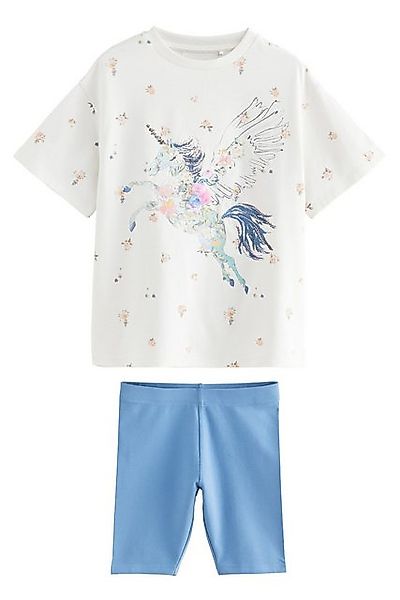 Next T-Shirt & Shorts Oversize-T-Shirt und Radlershorts 100 % Baumwolle (2- günstig online kaufen
