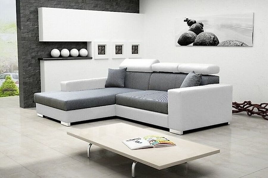 JVmoebel Ecksofa Schlafsofa Eck Sofa Couch Bettfunktion Polster Eck Garnitu günstig online kaufen