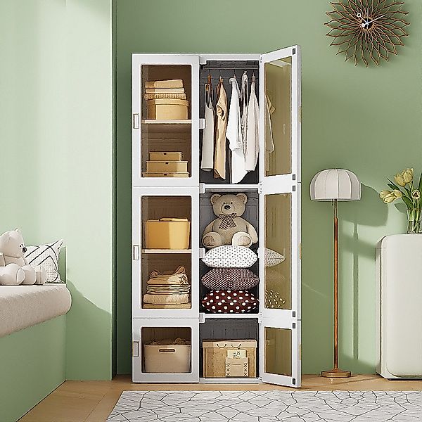 Furnishings Home Kleiderschrank Hochschränke Faltbares Garderobe günstig online kaufen