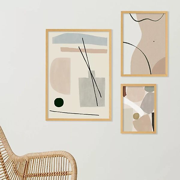 Kit Agar, 'Varena' Gallery Wall 3 x gerahmte Kunstdrucke - MADE.com günstig online kaufen