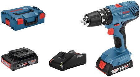 Bosch Professional Akku-Schlagbohrschrauber GSB 18 V-21 inkl. 2 Akkus & L-B günstig online kaufen