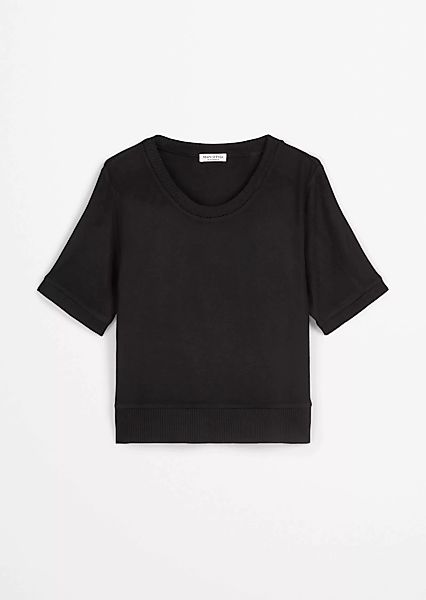 Marc OPolo Kurzarmshirt, gerippte Abschlüsse, Rundhals, Halbarm, weich, Mod günstig online kaufen