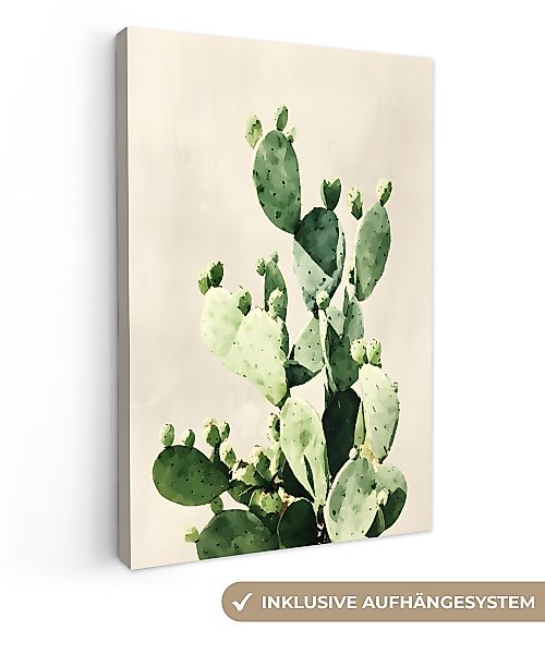 OneMillionCanvasses® Leinwandbild Kaktus - Grün - günstig online kaufen
