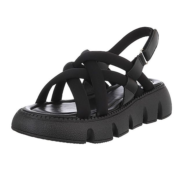 Ital-Design Moderne Sandalen mit Woven-Riemen für Damen Plateausandaletten günstig online kaufen