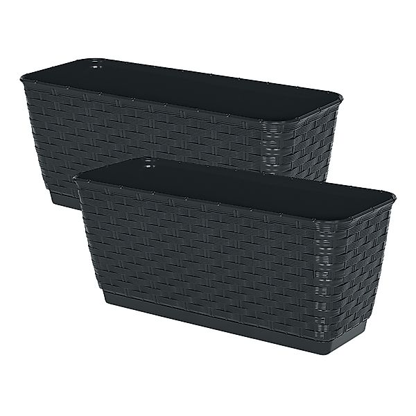 Spetebo Blumenkasten Balkon Blumenkasten mit Halterung günstig online kaufen