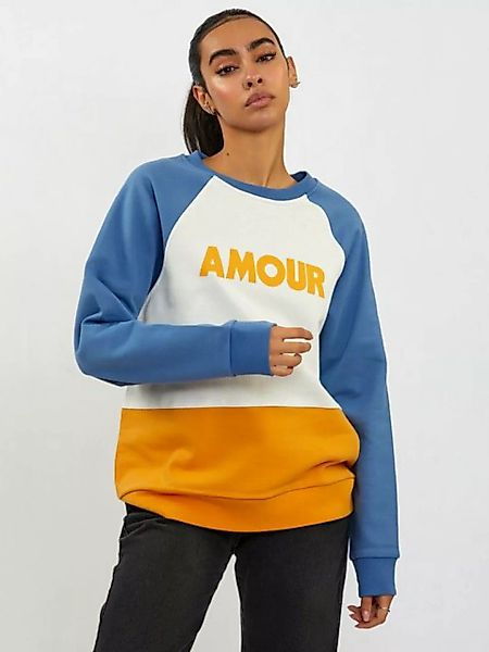 Freshlions Kurzweste Freshlions Sweatshirt Amour Print senfgelb M günstig online kaufen