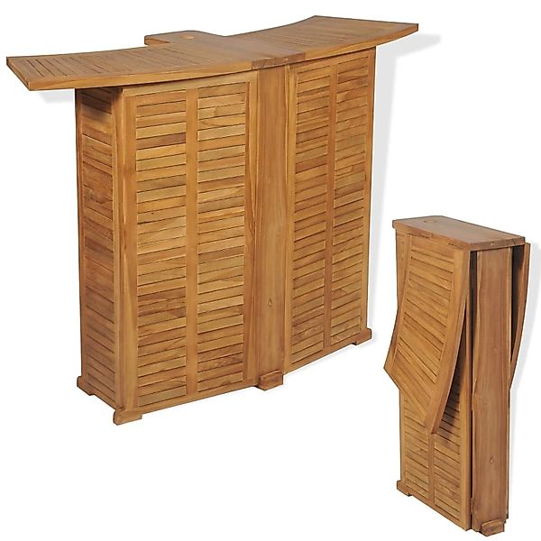 vidaXL Klappbarer Bartisch 155x53x105 cm Teak Massiv 43804 günstig online kaufen
