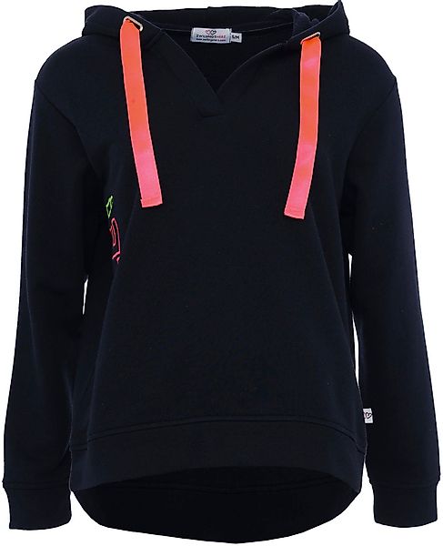 Zwillingsherz Sweatshirt "Smile", breite Bänder, V-Ausschnitt, Details in n günstig online kaufen