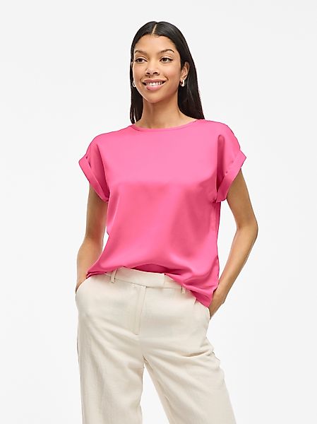 Vila Kurzarmshirt VIELLETTE S/S SATIN TOP günstig online kaufen