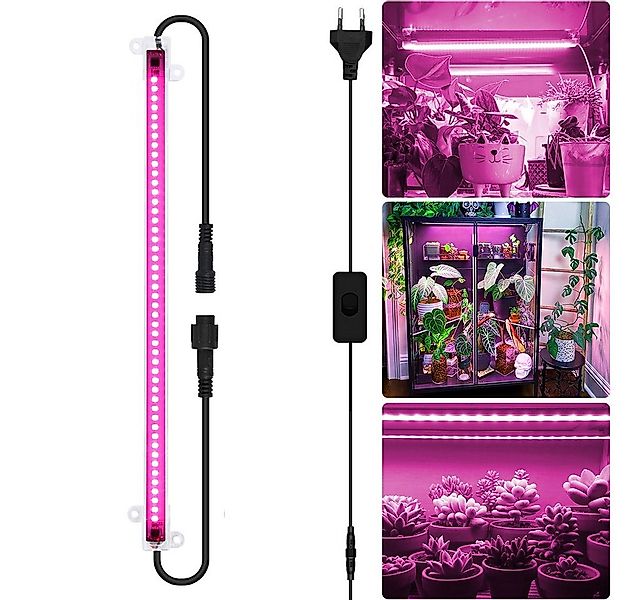 Qualra Pflanzenlampe LED Vollspektrum Pflanzenlampe 30/50cm Anschließbar Gr günstig online kaufen