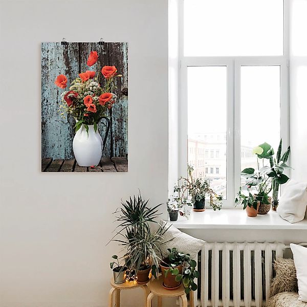 Artland Wandbild "Krug mit Mohnblumen", Blumen, (1 St.), als Alubild, Outdo günstig online kaufen