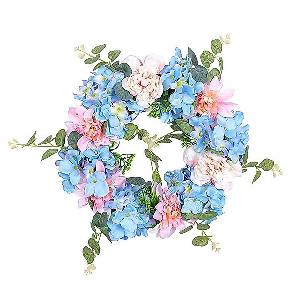 FUROKOY Dekokranz Blauer rosa und weißer günstig online kaufen