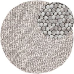 carpetfine Teppich "Calo" rund 16 mm Höhe Handweb Teppich, Uni-Farben, meli günstig online kaufen