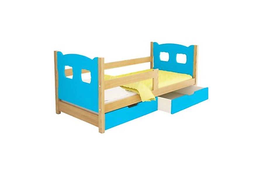 thematys Jugendbett Kinderbett mit abnehmbaren Rausfallschutz und zwei Schu günstig online kaufen