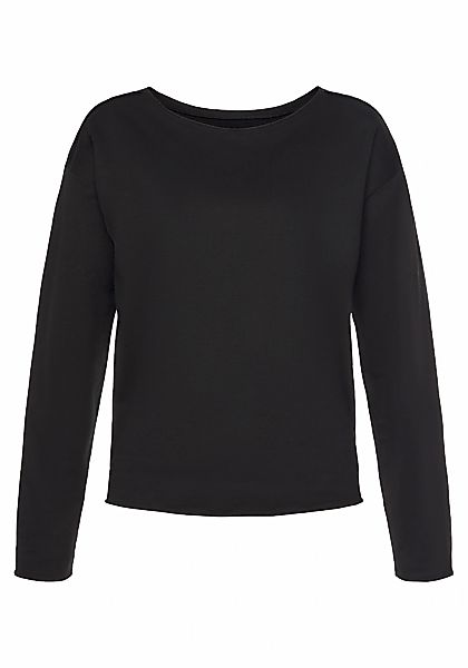 LASCANA Sweatshirt, Langarmshirt in locker sitzendem Schnitt, Loungewear günstig online kaufen