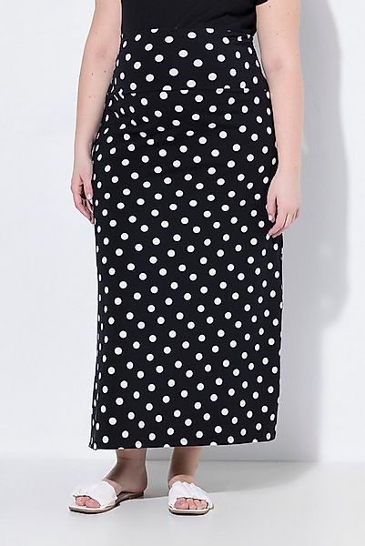 Ulla Popken Schlupfrock Bellieva Jersey-Maxirock Muster Stretchbund Schwang günstig online kaufen