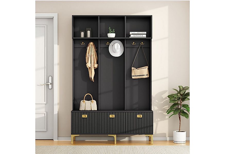 Merax Garderoben-Set inkl. Schuhbank und Haken, (1-St), Flurgarderoben Set günstig online kaufen