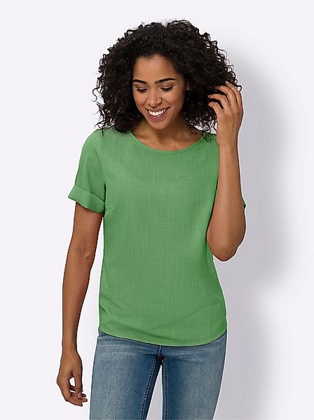 Sieh an! Klassische Bluse Schlupfbluse Kurzarm günstig online kaufen