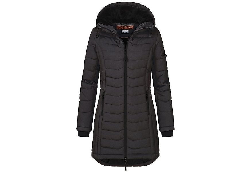 SUBLEVEL Steppjacke Damen Mantel mit Kapuze lange Winter Jacke Langer Parka günstig online kaufen