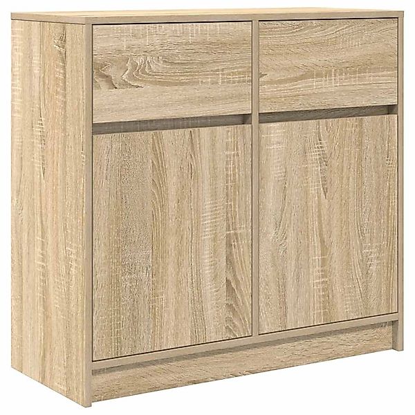 vidaXL Sideboard mit Schublade Sonoma-Eiche 80x34x76 cm Holzwerkstoff 86153 günstig online kaufen