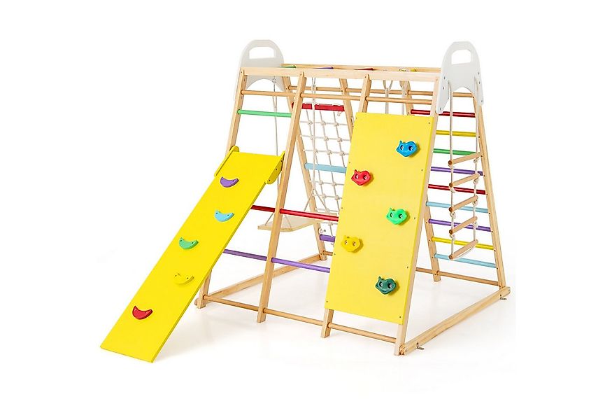 COSTWAY Klettergerüst, (1-St), Spielplatz, Kletterspielzeug, Holz, für Kind günstig online kaufen