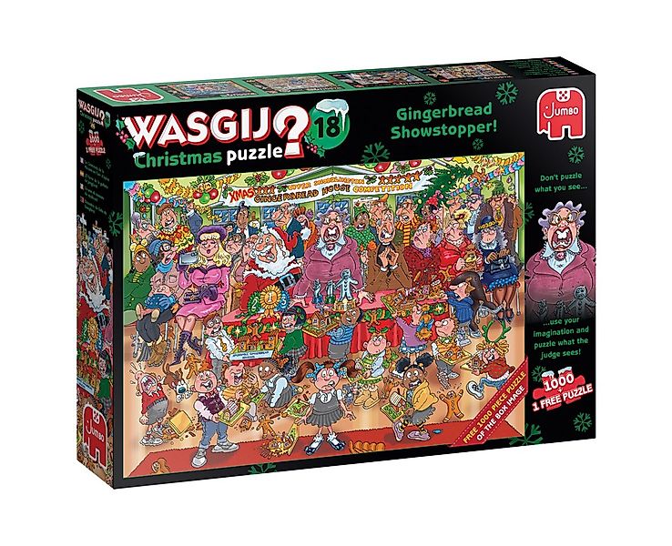 Jumbo Spiele Puzzle Wasgij Christmas 18 Leckereien aus Lebkuchen 2x1000 Tei günstig online kaufen