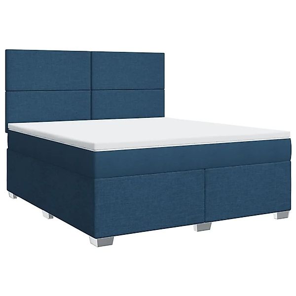 vidaXL Boxspringbett mit Matratze Blau 180x200 cm Stoff 3290566 günstig online kaufen