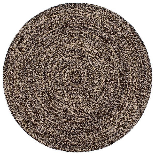 vidaXL Teppich Handgefertigt Jute Schwarz Und Braun 210 Cm 1184049 günstig online kaufen